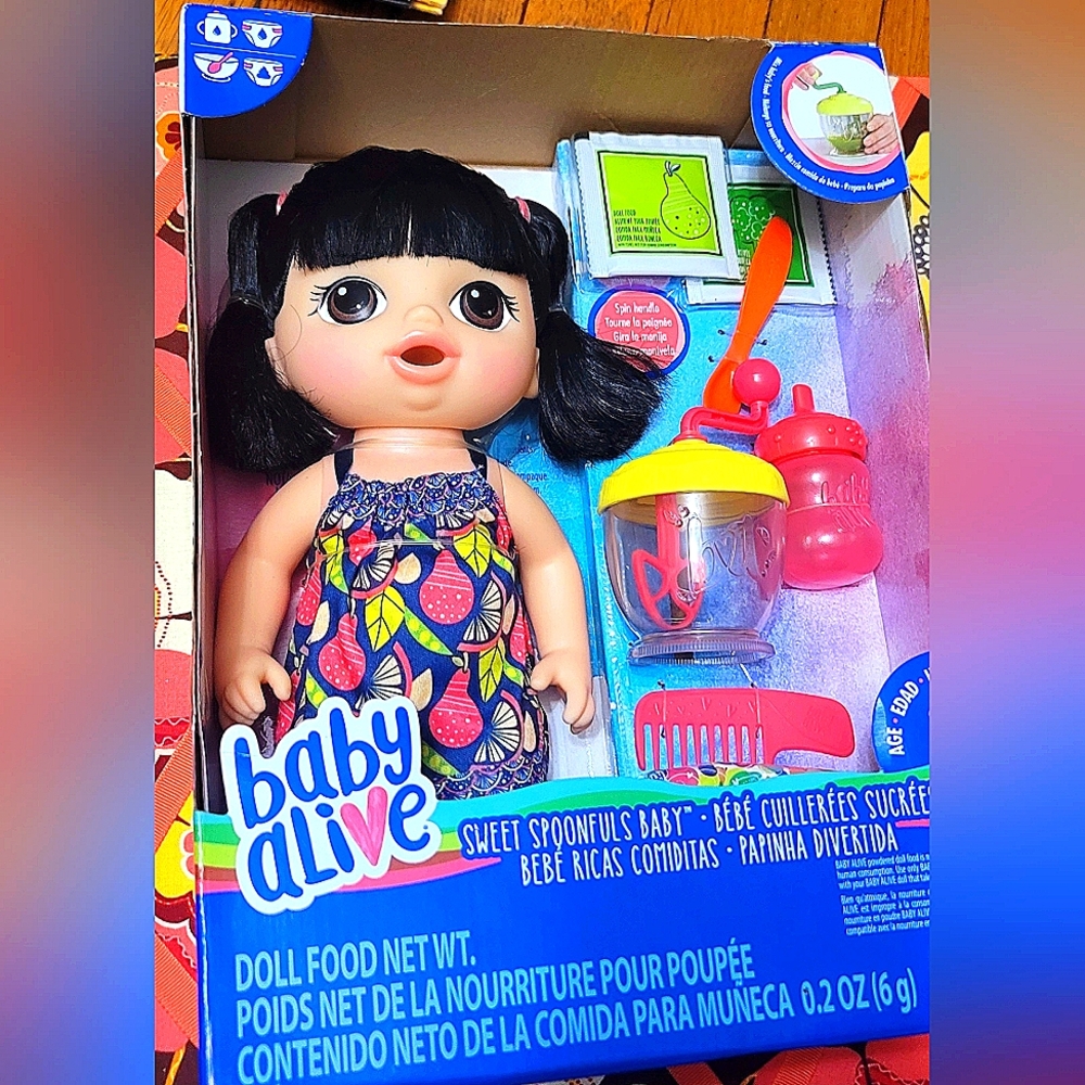 Baby Alive Sweet Spoonfuls Baby Girl Doll 13" Tall Hasbro Brand New In Box